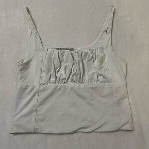 White Sleeveless Crop Top